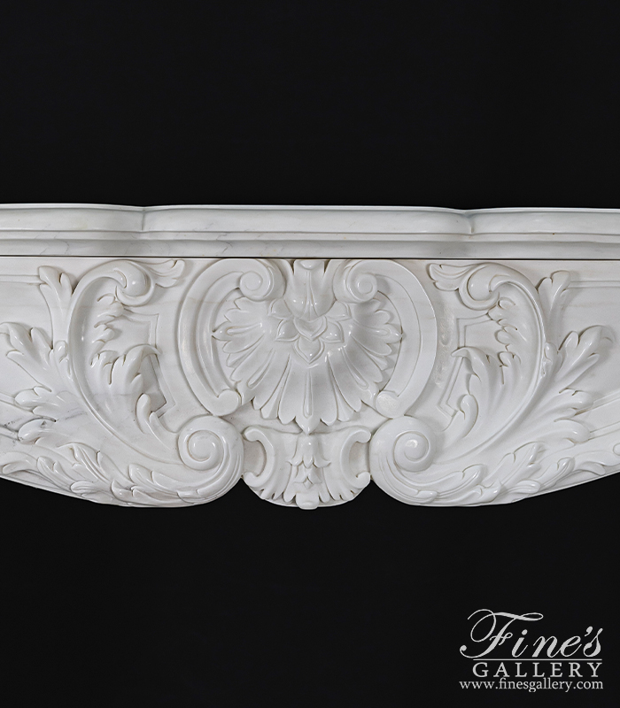 Marble Fireplaces  - Louis XVI Mantel Extra White Superior Surround - MFP-1856